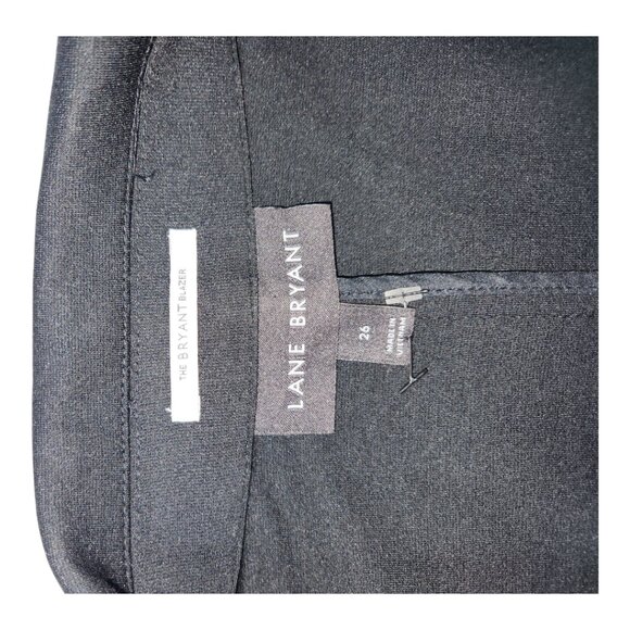 Lane Bryant Ponte Knit Blazer Jacket Womens 26 Black Plus Work Office GG11D - Picture 6 of 7
